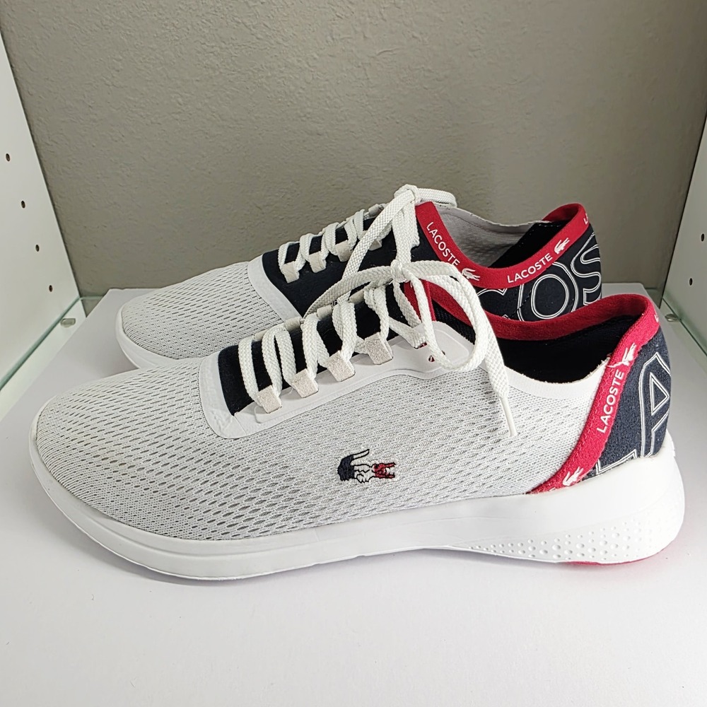 Lacoste Men Sneakers LT‎ FIT 119 White/Blue/Red 9.5 - Picture 2 of 11